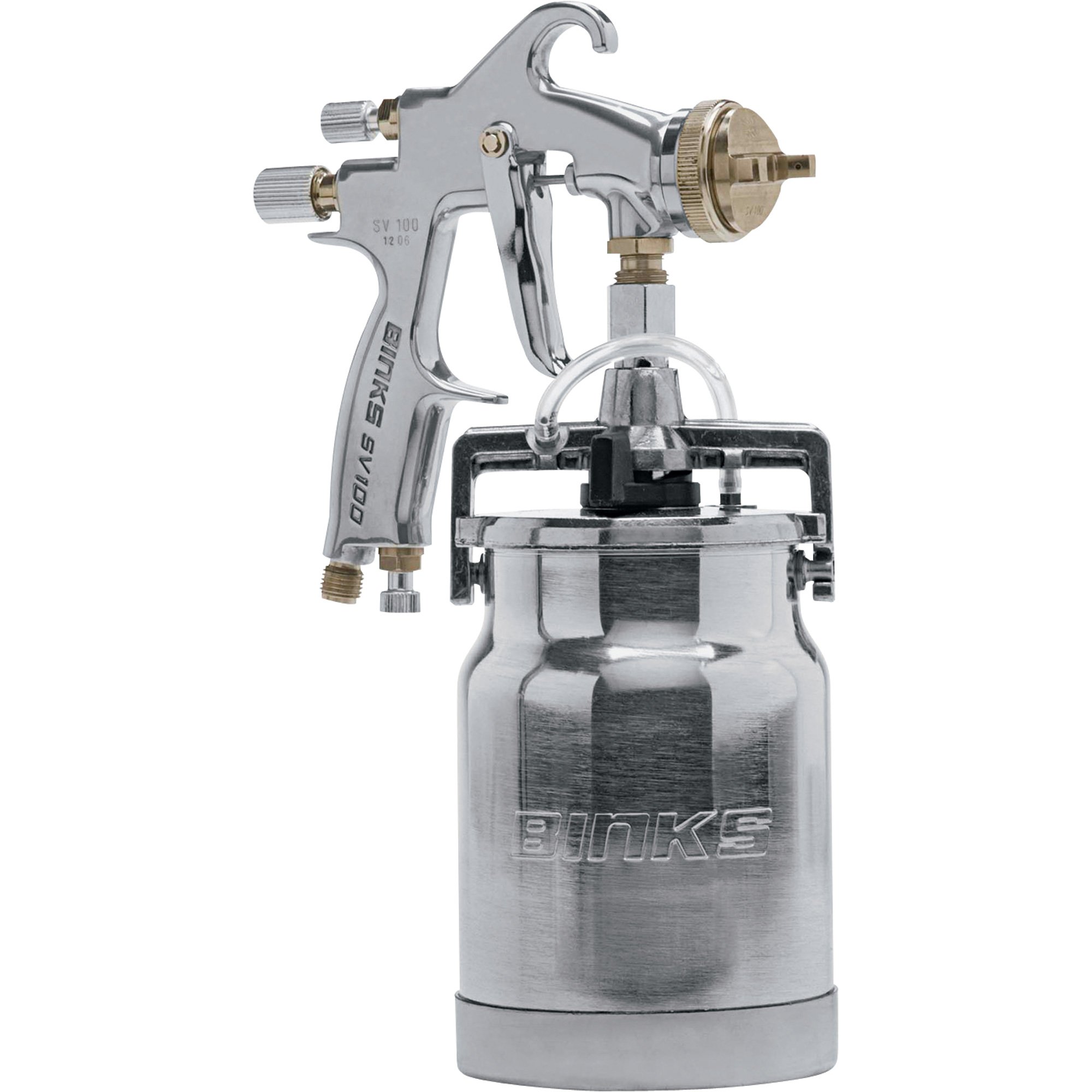 Binks Conventional Spray Gun with 1-Qt. Siphon Cup — Model# SV100